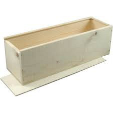 Wijnkist Champagne voor 1 fles 336x95x95mm met schuifdeksel