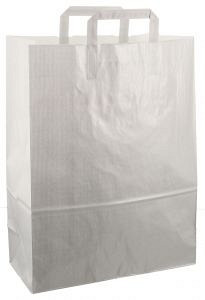 Papieren tas 32x15x43cm 50st zilver OP=OP