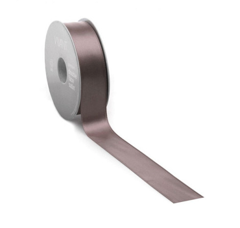 Satijnlint PREMIUM Double face 25mm x 25 meter dark rose