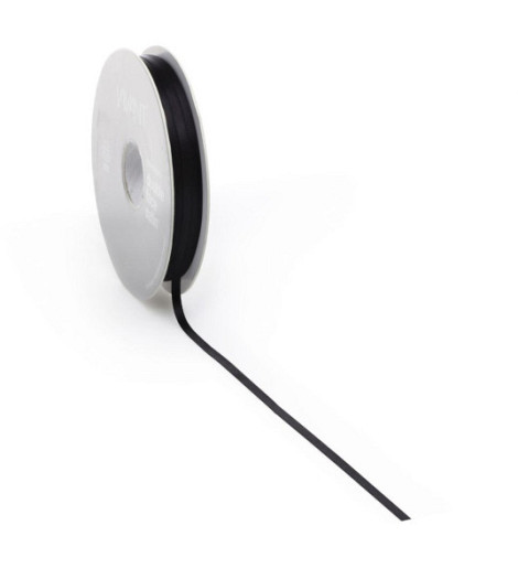 Satijnlint PREMIUM Double face 10mm x 25 meter zwart