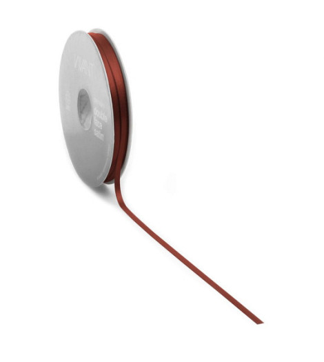 Satijnlint PREMIUM Double face 6mm x 50 meter warm red