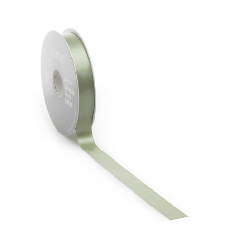 Satijnlint PREMIUM Double face 25mm x 25 meter green gold