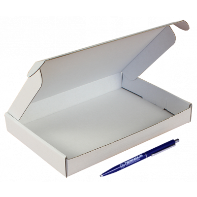 Brievenbusdoos A5 met klep 220x155x28mm wit 50 stuks