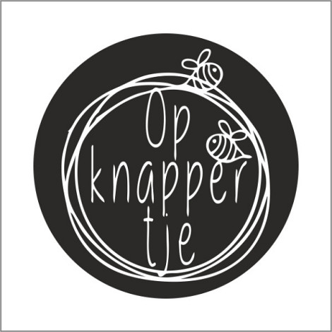 Etiket / Sticker zwart -wit 'Opknappertje' 500 stuks