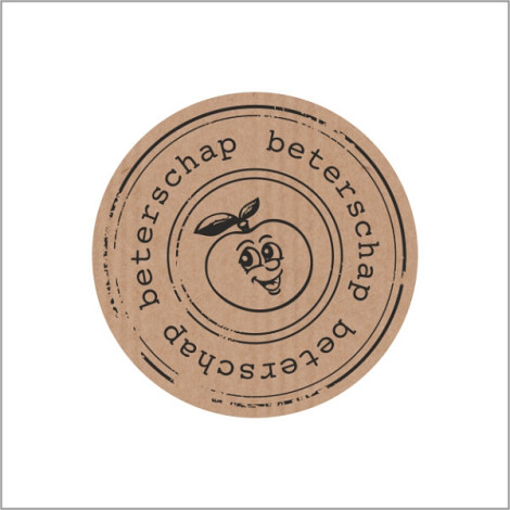 Etiket / Sticker kraft 'Beterschap' 500 stuks