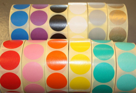 Sluitzegel / sticker / etiket rond 35mm 2000 stuks ORANJE