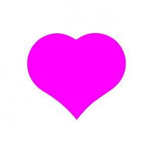 Etiket / Sticker Hart fluor roze klein 500 stuks