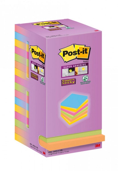 Memoblok 3M Post-it 654 76x76mm color notes