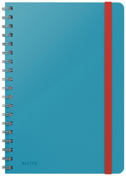 Notitieboek Leitz Cosy B5 160blz 100gr spiraal lijn blauw