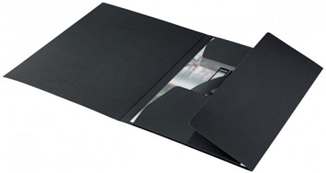 Dossiermap Leitz Recycle A4 3-kleps karton zwart