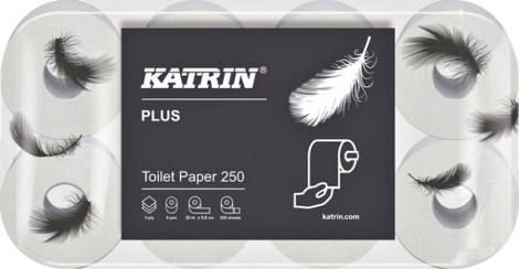Toiletpapier Katrin 3-laags 250vel 48rollen wit