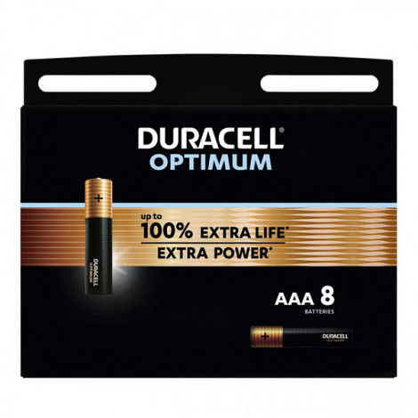 Batterij Duracell Optimum 100% 8xAAA