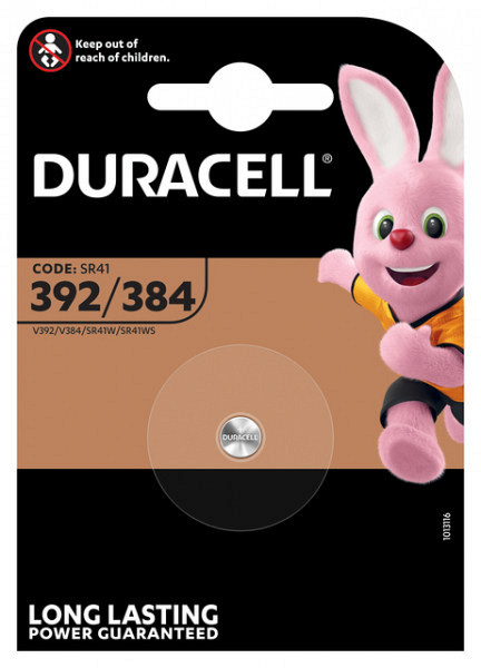 Batterij Duracell knoopcel 1x392/384 alkaline Ø7,9mm 1,5V-45mAh