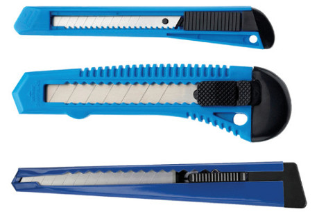 Snijmes Westcott Office 9mm met schuifsluiting blauw