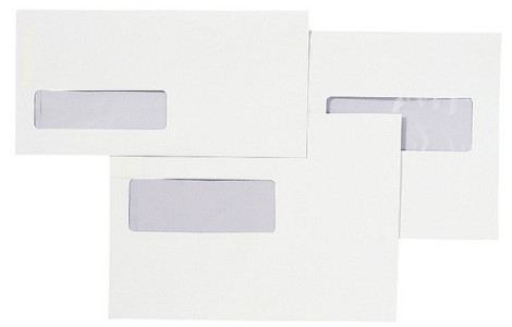 Envelop Quantore 110x220mm venster 3x10cm rechts zelfklevend 25 stuks