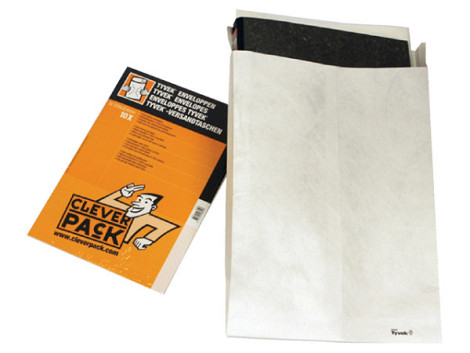 Envelop CleverPack Tyvek C4 229x324mm zelfklevend wit pak à 10 stuks