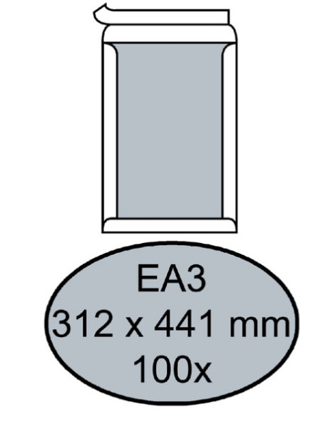 Envelop Quantore bordrug EA3 312x441mm zelfklevend wit 100 stuks
