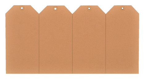 Label karton nr 5 200gr 55x110mm chamois 1000 stuks