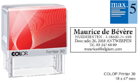 Tekststempel Colop Printer 30 personaliseerbaar rood