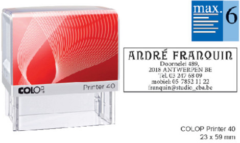 Tekststempel Colop Printer 40 personaliseerbaar rood