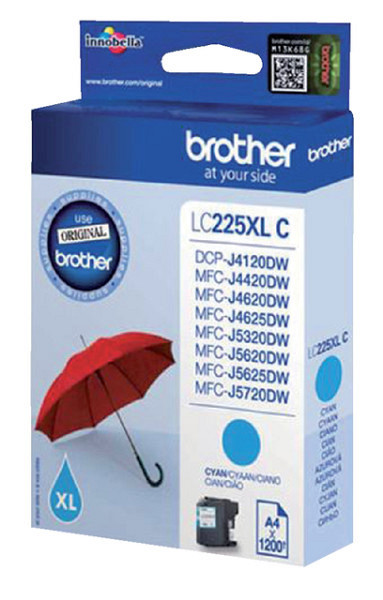 Inktcartridge Brother LC-225XLC blauw