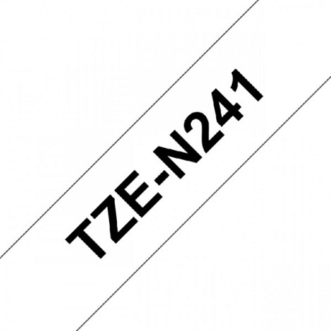 Labeltape Brother P-touch TZE-N241 18mm zwart op wit