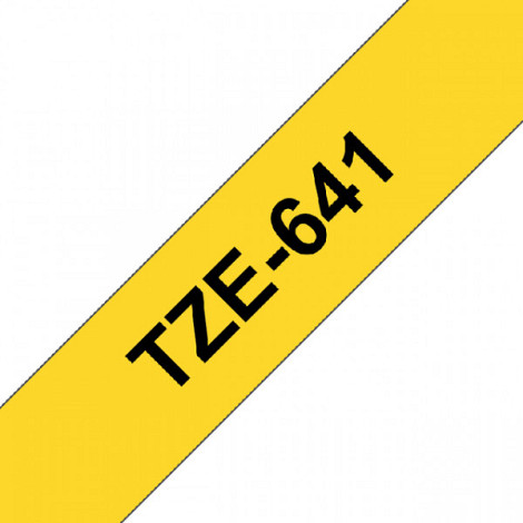Labeltape Brother P-touch TZE-641 18mm zwart op geel