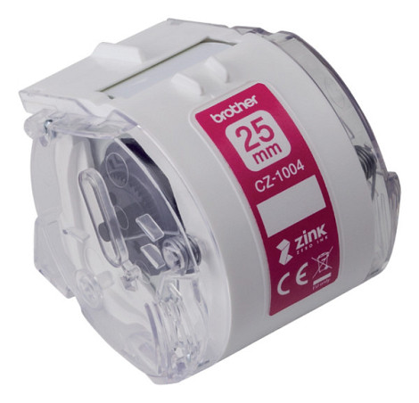 Etiket Brother CZ-1004 multifunctioneel 25mm 1 rol á 5m wit