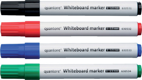 Whiteboardmarker Quantore rond 1-1.5mm zwart