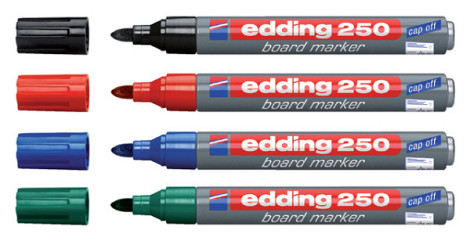 Whiteboardmarker edding 250 rond 1.5-3mm blauw