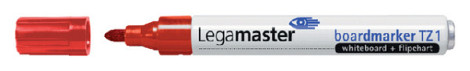 Viltstift Legamaster TZ 1 whiteboard rond 1.5-3mm rood