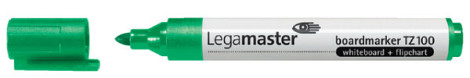Viltstift Legamaster TZ 100 whiteboard rond 1.5-3mm groen blister à 2 stuks