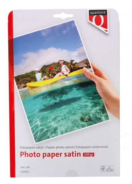 Fotopapier Quantore A4 satijn 50 vel 230gr
