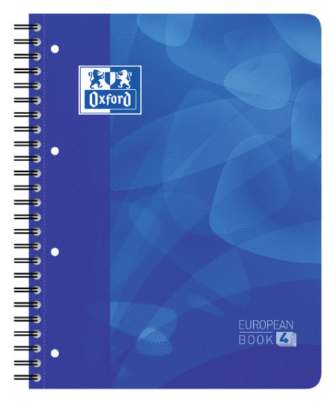 Projectboek Oxford School A4+ lijn 4-gaats 240 pagina's 80gr blauw