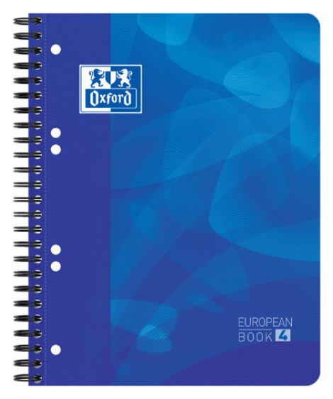 Projectboek Oxford School A5+ lijn 6-gaats 240 pagina's 80gr blauw