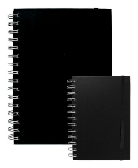 Notitieboek Quantore A5 spiraal lijn 192blz 80gr zwart