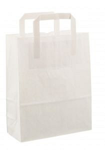 Papieren tas 32x17x25cm 50st wit