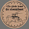 Etiket / Sticker Sint kraft 'Zie ginds komt de stoomboot' 500 stuks