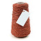 Cotton Cord Lurex Twist Katoen touw 300 meter warm rood /goud ø2mm