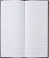 Notitieboek 135x330mm lijn 192blz 70gr grijs gewolkt