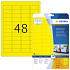 Etiket HERMA 4366 A4 45.7x21.2mm verwijderbaar geel