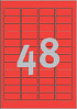 Etiket Avery Zweckform L6038-20 45.7x21.2mm rood 960stuks