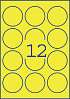 Etiket Avery L7670-25 63.5mm rond neon geel 300stuks