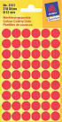 Etiket Avery Zweckform 3141 rond 12mm rood 270stuks