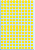 Etiket HERMA 2211 rond 8mm geel 5632 stuks