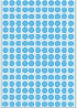 Etiket HERMA 2213 rond 8mm blauw 5632stuks
