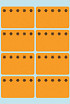 Etiket HERMA 3774 26x40mm diepvries oranje 48stuks