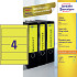 Rugetiket Avery breed 61x192mm zelfklevend geel