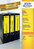 Rugetiket Avery breed 61x192mm zelfklevend geel 100 vel