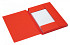 Dossiermap Secolor A4 3 kleppen 225gr rood